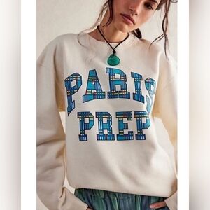 FREE PEOPLE Paris Prep Cream Sweater